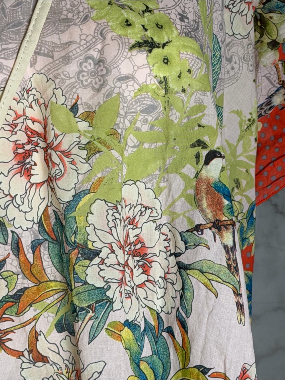 Johnny Was Multicolor Floral Spring Summer Tunic One Size Fits All - Picture 12 of 14